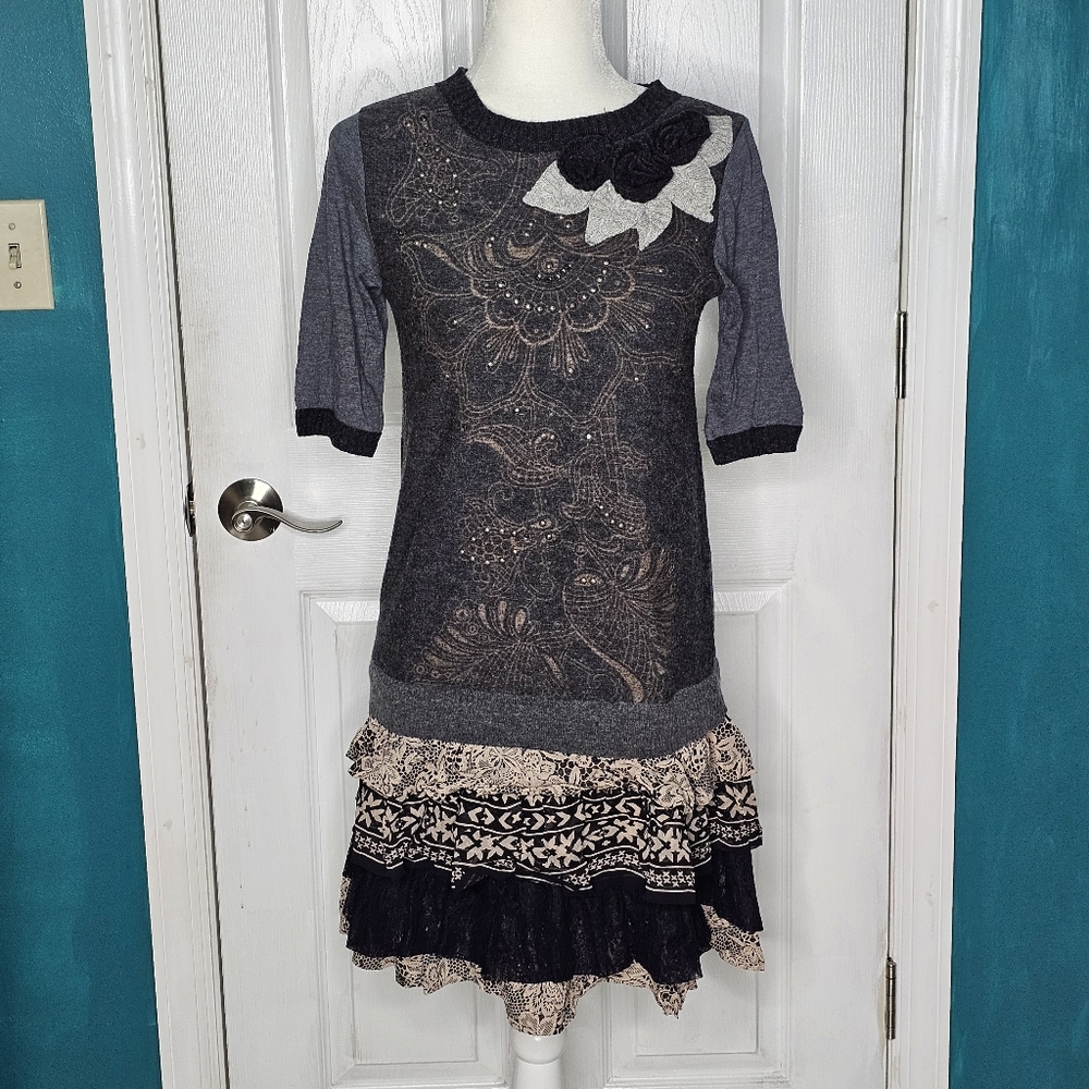 Rene Derhy Parisian Brand Ruffled Dress